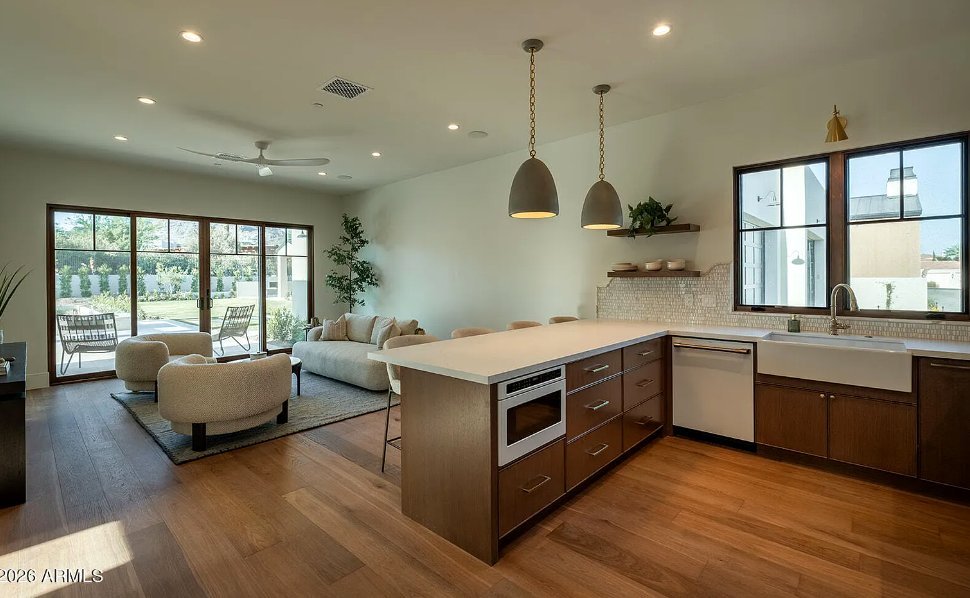 Guest house kitchen island
