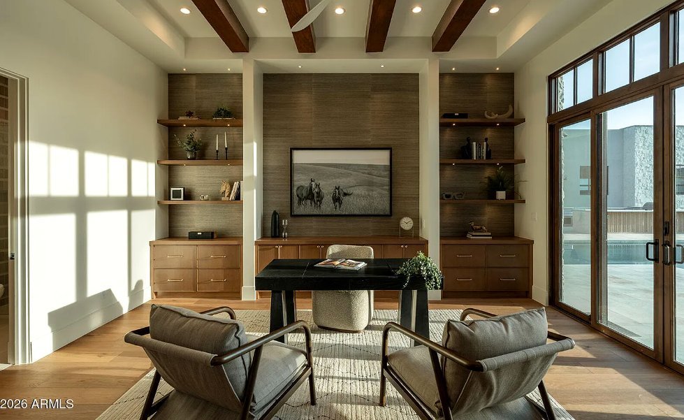Custom home office built-ins