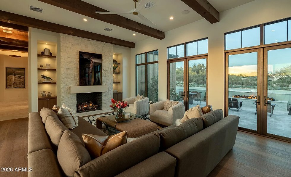 Living room fireplace built-ins
