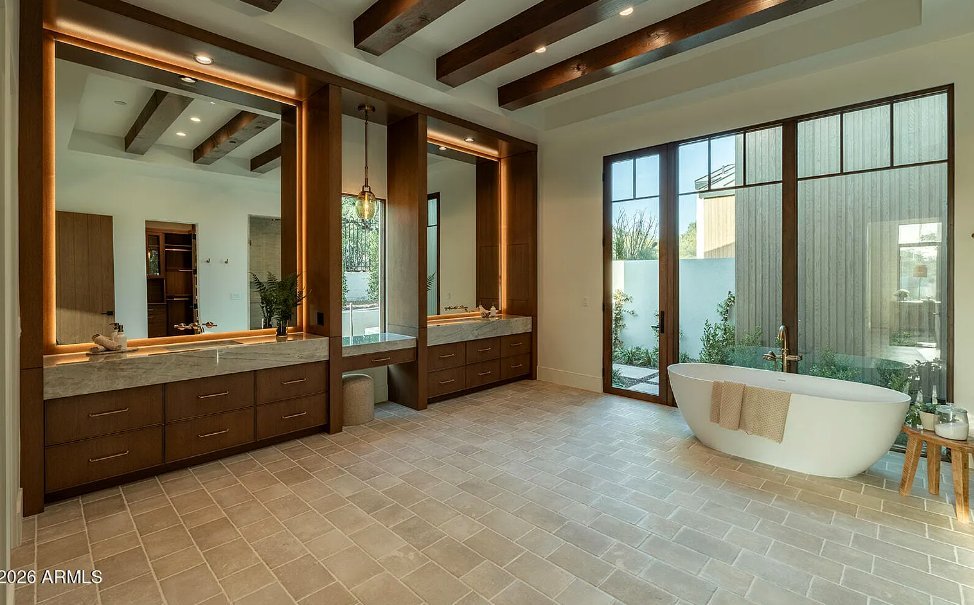 Primary bathroom vanity cabinetry